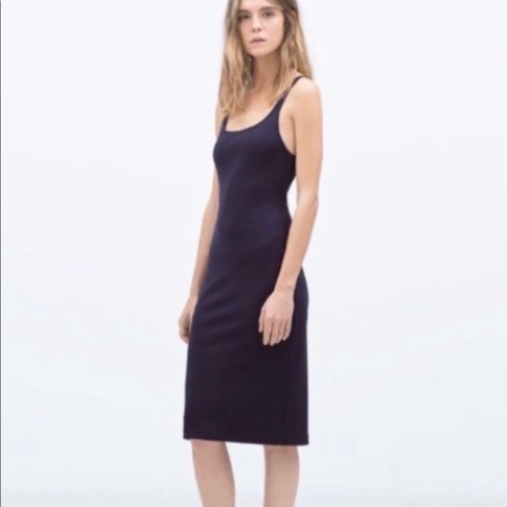 Zara Body-Con tank dress with back slit